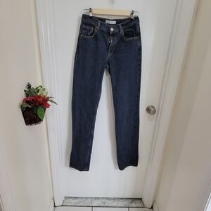 Zara button fly  straight leg jeans  100% cotton